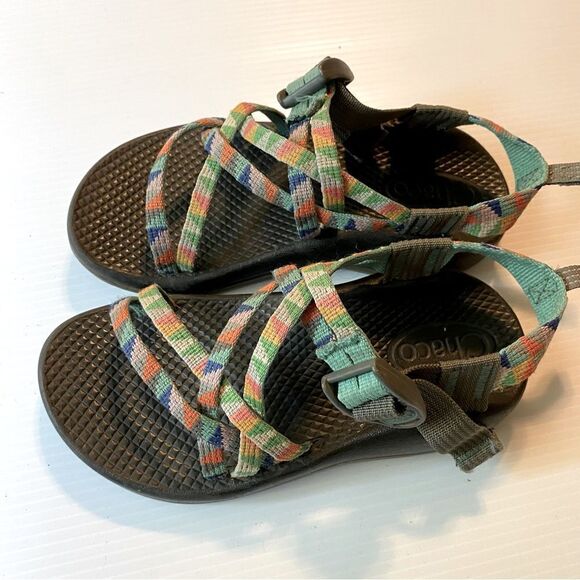 Chaco kids youth boy girl ZX turquoise hiking walking summer sandals -1 - Picture 1 of 5